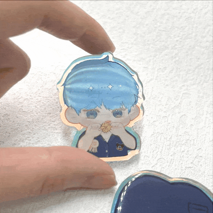 rainbow acrylic keychain - square 2